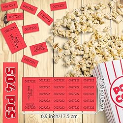 Kosiz 504 Sheets 20 Bid Raffle Ticket with