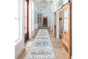 HY HAO YUN LAI Non Slip Runners for Hallways,Washable Rug,Long Ultra Soft Kitchen, Non Shedding Accent Farmhouse (Grey, 2 X 10)