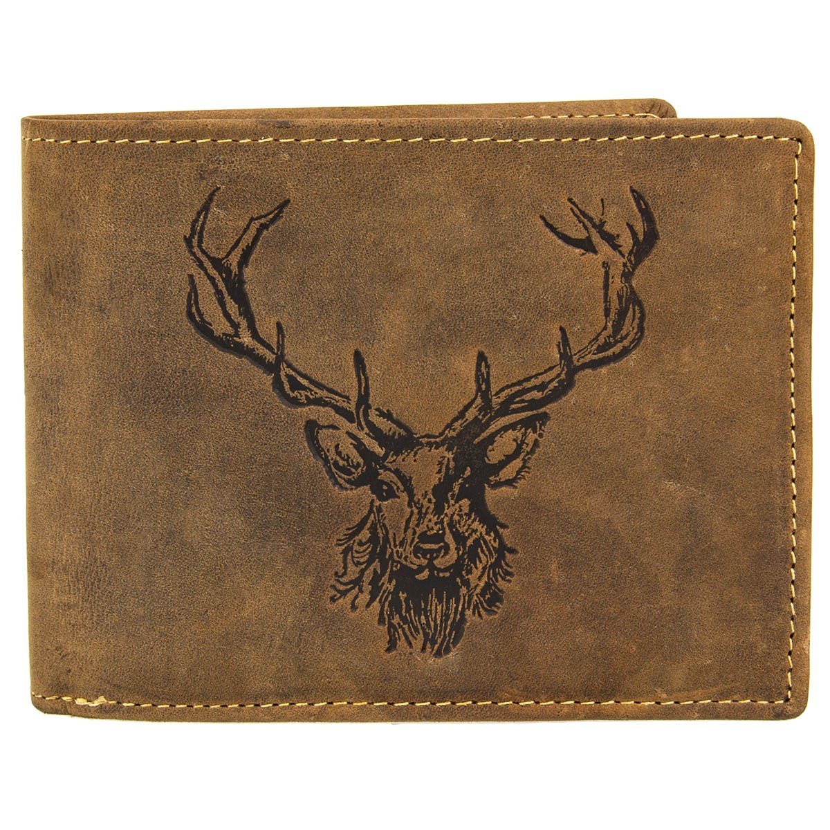 Greenburry Vintage deer wallet leather 12 cm