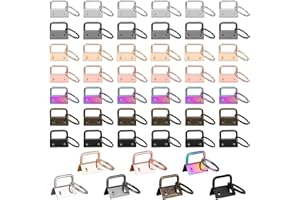 Modacraft 42PCS 1 Inch 7 Colors Keychain Hardware Set for Wristlet, Lanyard and Key Chain Making