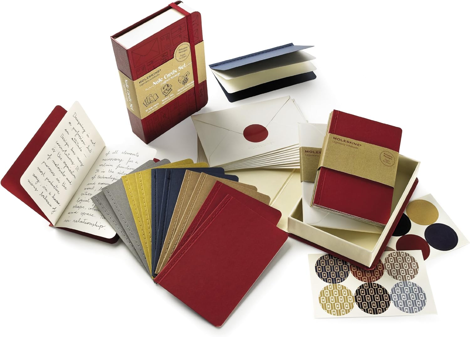 Moleskine Red Gift Box Pocket Note Cards Set (Moleskine Messages), Multicolor - Image 3