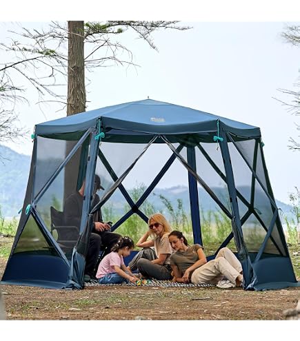Amazon.com: URCUZER 12x12Ft Pop-Up Canopy Screen House Tent