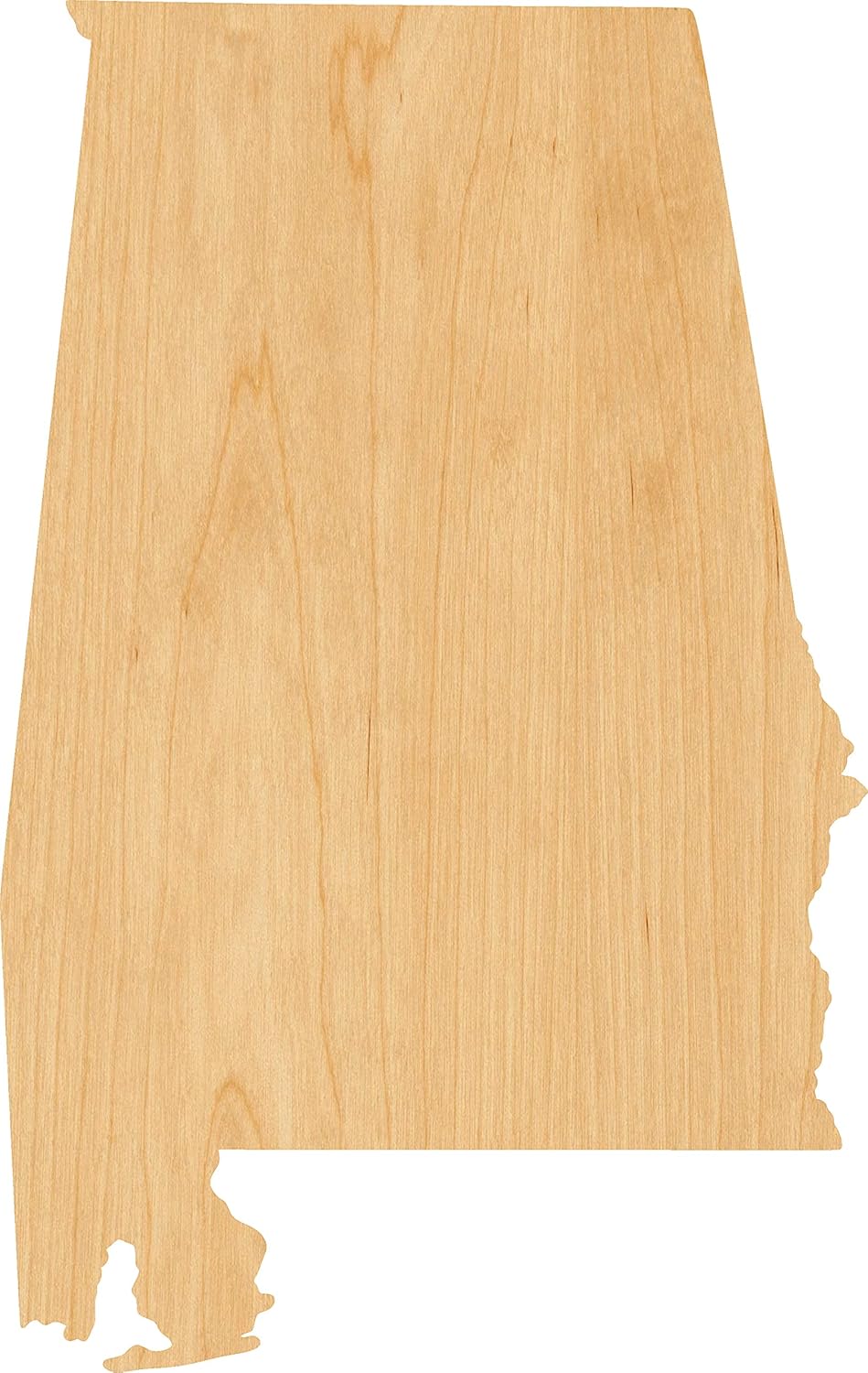 Mixed Media - Alabama Laser Cut Out Wood Shape Craft Supply - Woodcraft Cutout (6