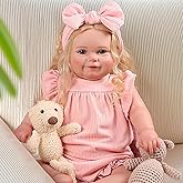 BABESIDE Reborn Baby Dolls – 20-Inch Freckled Lifelike Realistic Newborn Princess Doll with Blonde Hair, Soft Vinyl Weighted Body Real Life Babies Gift for Kids Ages 3+