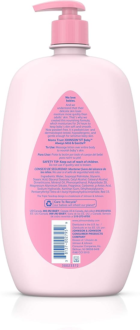 types of johnson baby lotion