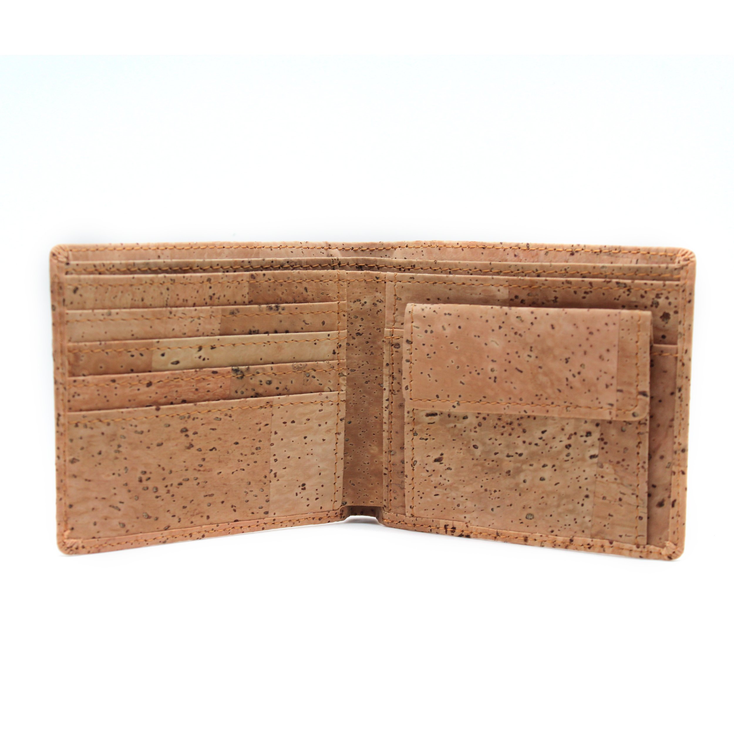 Cork Wallet, Boshiho Vegan Wallet Rfid Blocking Purse, Slim Wallet With Coin Pocket Card Holders (Tan) Ideal for Christmas and New Year Gift(Size: 4.5 x 3.7 x 0.5 inch) โ image 1