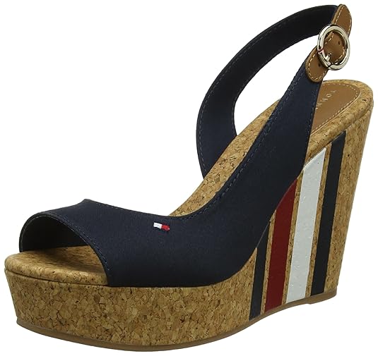 Tommy Hilfiger Damen Wedge with Printed Stripes Espadrilles