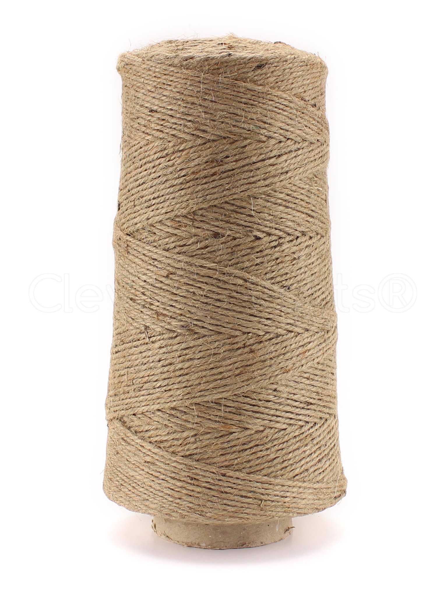 CleverDelights 1000 Foot Jute Twine - 3 Ply - Heavy Duty - Eco-Friendly Jute String Rope Roll - 1000'
