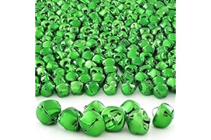 LIGHOON Jingle Bells for Crafts, 120 Pcs Large Jingle Bells Bulk, 0.6 Inch Christmas Craft Bells for DIY Festival Home Wreath Christmas Party Decoration (Green)
