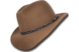 Oztrala Outback Fedora Australian Wool Felt HAT HW02 Mens Women Kids Leather Band Cowboy Western US