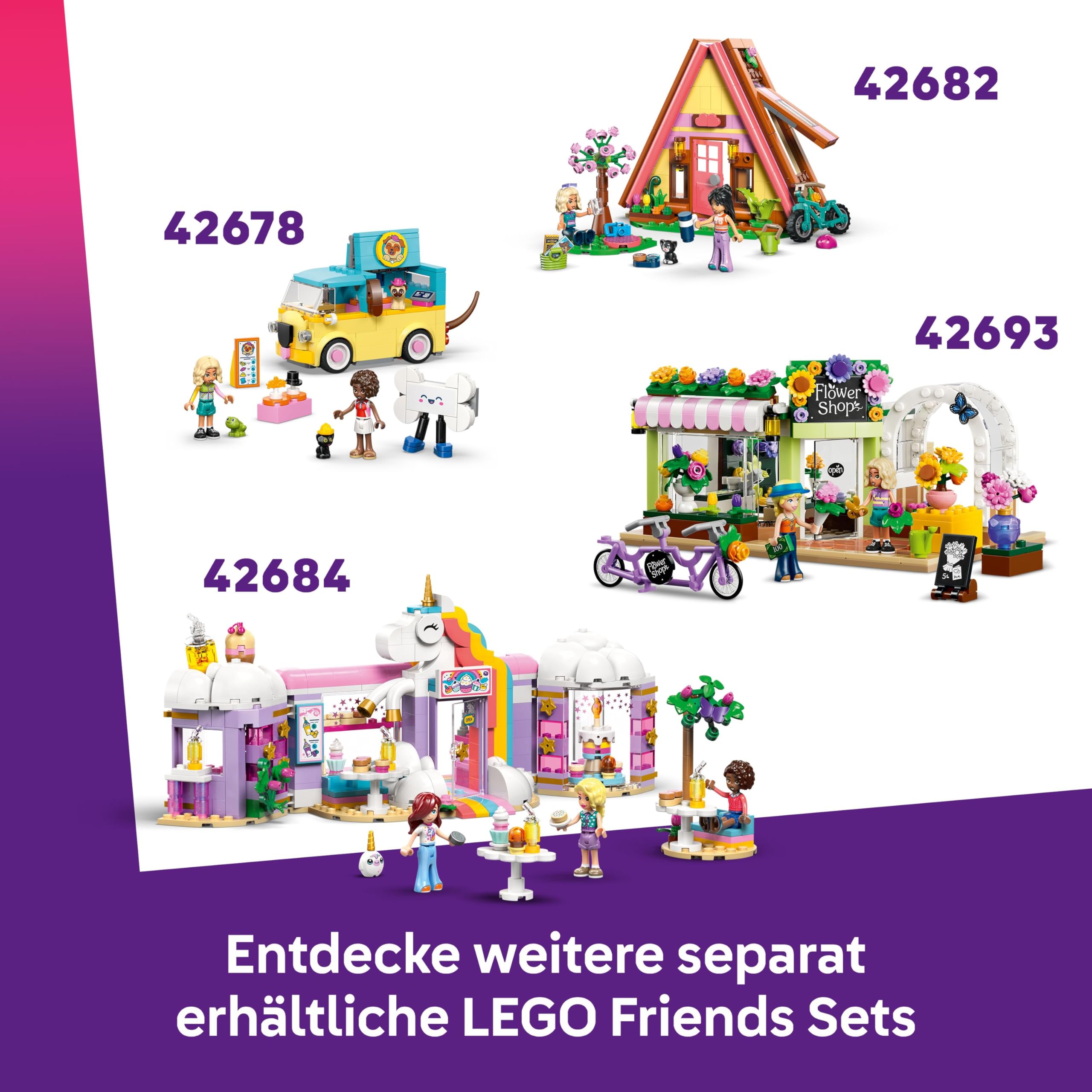 LEGO Friends Teeparty im Wald - Spielset mit 2 Minifiguren, 2 Tierfiguren & Spielzeug Lebensmittel Zubehör - Kinderzimmer Deko - Geschenkidee für Mädchen ab 6 Jahren - 42690 8