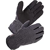 SKYDEER Winter Gloves with Soft Deerskin Suede Leather & Thermal Polar Fleece & Warm 3M Thinsulate Insulation (SD8661T)