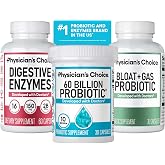 Physician's CHOICE Gut Guardian Bundle: Advanced Bloating &amp; Digestion Support with 60 Billion Probiotic, Digestive Enzymes &amp; Bloat + Gas Probiotic - Daily Gut Health Support for Women and Men