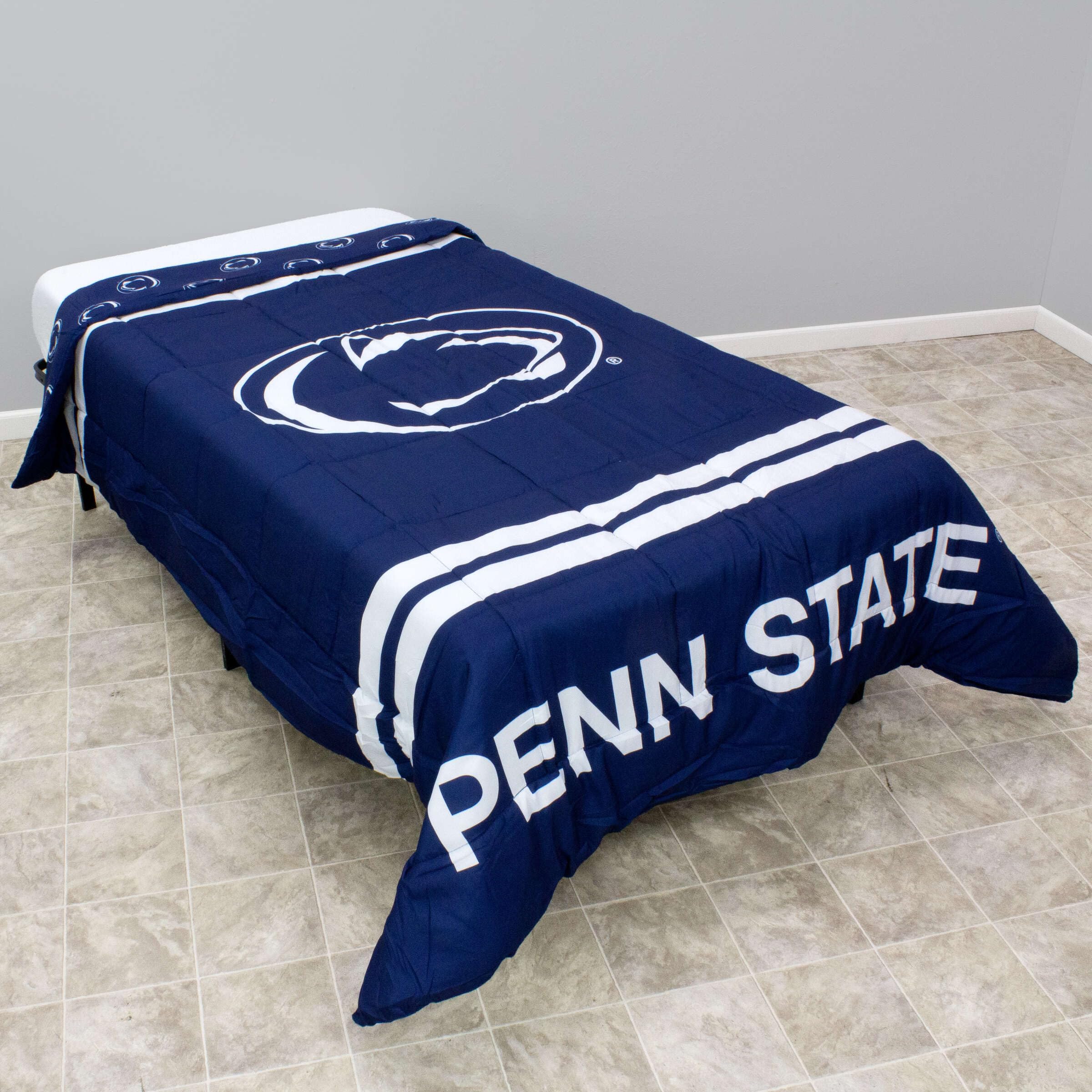 College Covers Everything Comfy Penn State Nittany Lions Reversible Big Logo Soft and Colorful Comforter, Twin Image