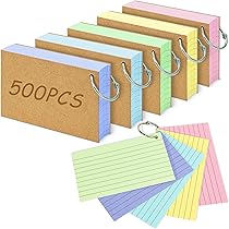 Amazon.com: Juvale 8 Pack Blank Flash Cards with Rings for