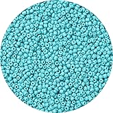Yholin 10000pcs Blue Glass Seed Beads Bulk, 2mm 12/0 Tiny Small Waist Spacer Seed Beads for Bracelets, Necklace, Jewelry Making DIY Craft Projects with Tweezers