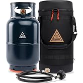 Ignik Gas Growler X 10-Pound Empty Propane Tank, Black Case/Blue Tank | Refillable Tank with Carry Case and Adapter Hose for Camping, RVing, Boating, Tailgating, Overlanding