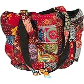 Red Colorful Large Women Shoulder Bag Tote Market School Laptop Daily Casual Everyday Comfortable Boho | Colorful, Market, School, Laptop, Daily, Casual