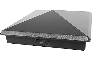 DECOREX HARDWARE True 6" x 6" Heavy Duty Aluminium Pyramid Post Cap for True/Actual 6" x 6" Wood Posts - Black (Works ONLY with Actual 6" x 6" Posts. Will NOT Work with Actual 5.5" x 5.5" Posts)