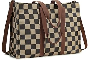 BTOOP Laptop Tote Bag for Women Work 15.6 inch Canvas Shoulder Bags Computer Messenger Purse Teacher Handbag Office Briefcase