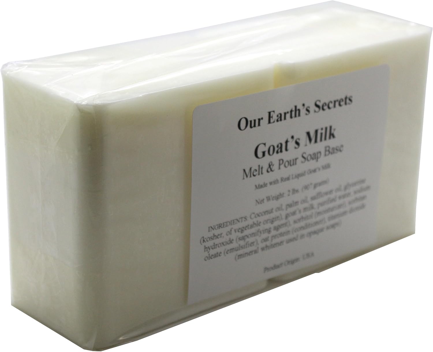 Our Earth's Secrets Goats Milk - 2 Lbs Melt and Pour Soap Base: Home & Kitchen
