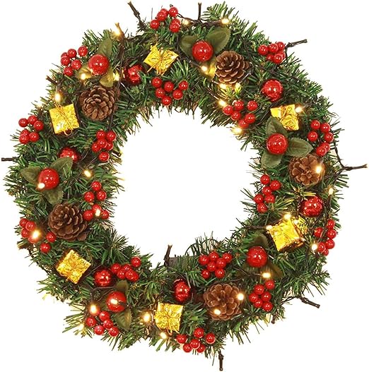 Amazon Com Just Xiaozhouzhou Christmas Wreath With Bow