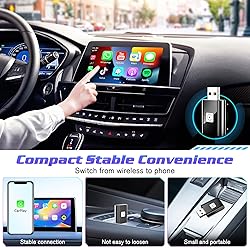 Mini Wireless Carplay Adapter for iPhone, 2025