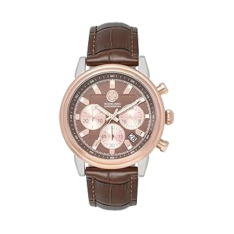 Michael Zweig IVth Dimension  Genuine Leather Chronograph Watch