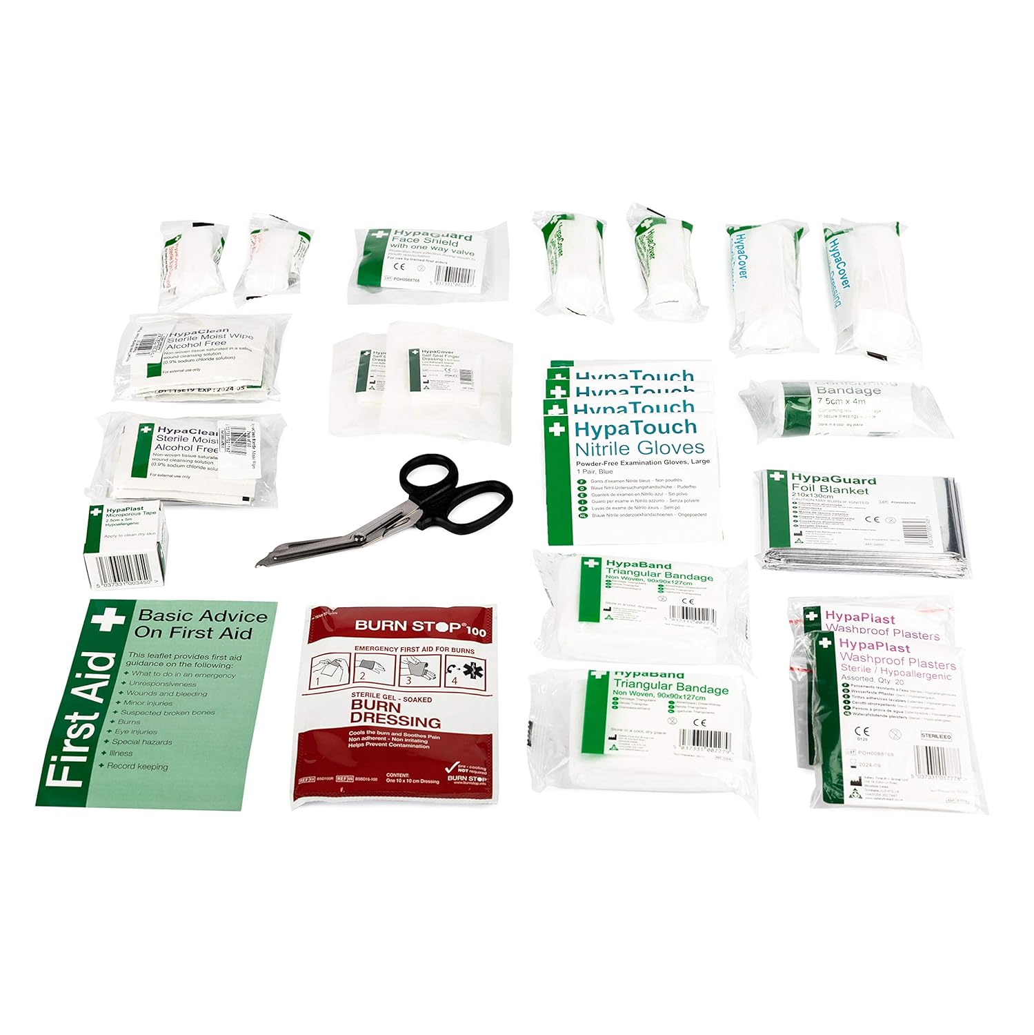 Small British Standard First Aid Kit Refill (BS-8599-1:2019 Compliant): Health & Personal Care