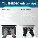 iMedic Arthritis Gloves for Men Women Large Fingerless Compression Gloves view 4