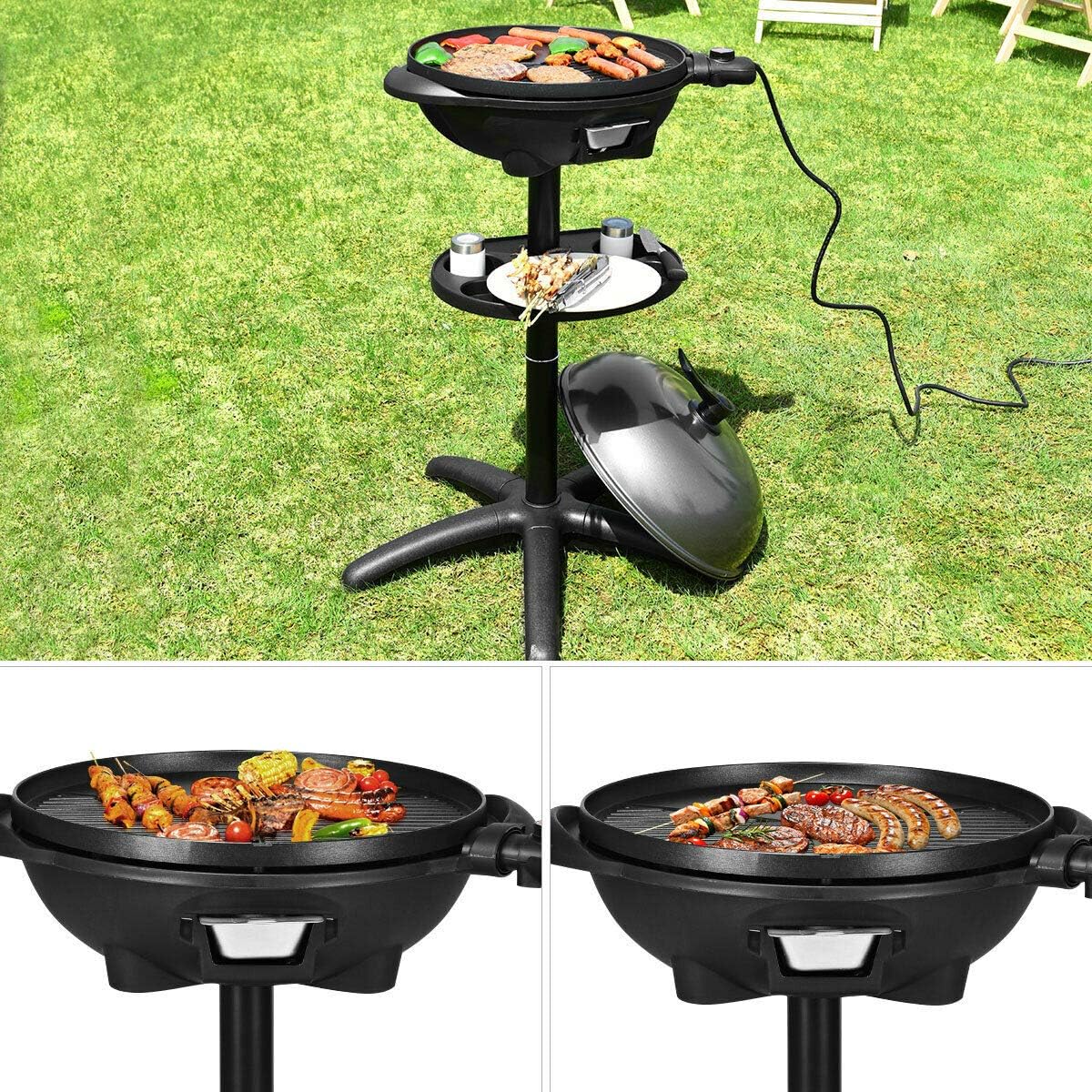 review WWX Electric BBQ Grill 1350W Non-Stick 4 Temperature Setting Outdoor Garden Camping