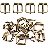 Swpeet 60Pcs Heavy Duty Multi-Purpose Metal Roller Buckles Metal Rings for Belts Hardware Bags Ring Hand DIY Accessories