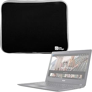 DURAGADGET Black Water & Shock Resistant Neoprene Case with Dual Zips - Suitable for Acer Aspire 1 A114-31-C4HH
