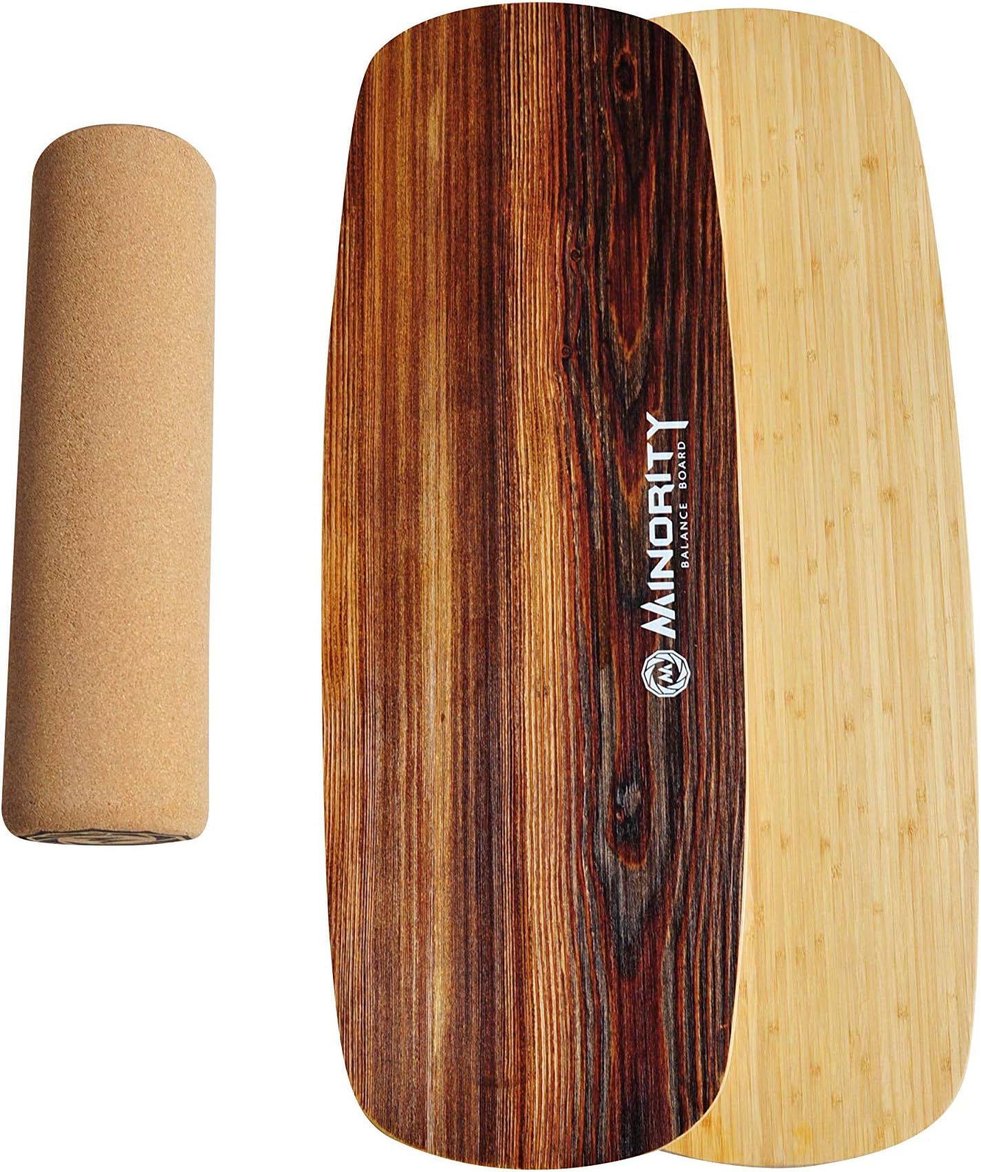 MINORITY Balance Board Trainer Natural Plus - Roller Board for Versatile Sports - Core Strength Workout Equipment