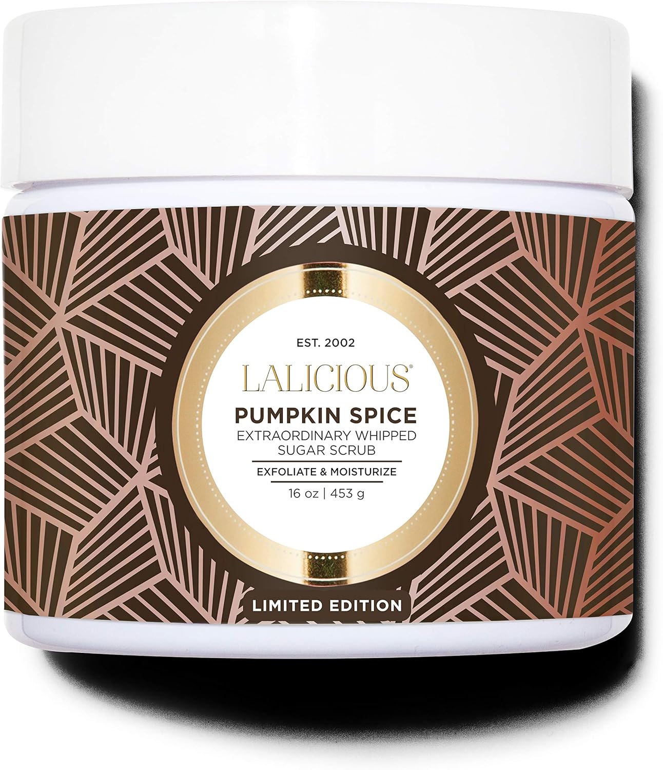 Amazon Com Lalicious Pumpkin Spice Extraordinary Whipped Sugar Scrub Brown Sugar Cane Crystal Body Scrub With Pumpkin Cinnamon 16oz Health Personal Care