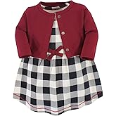 Touched by Nature Infant Toddler Girls Organic Cotton Dress and Cardigan, Rainbows Sunshine