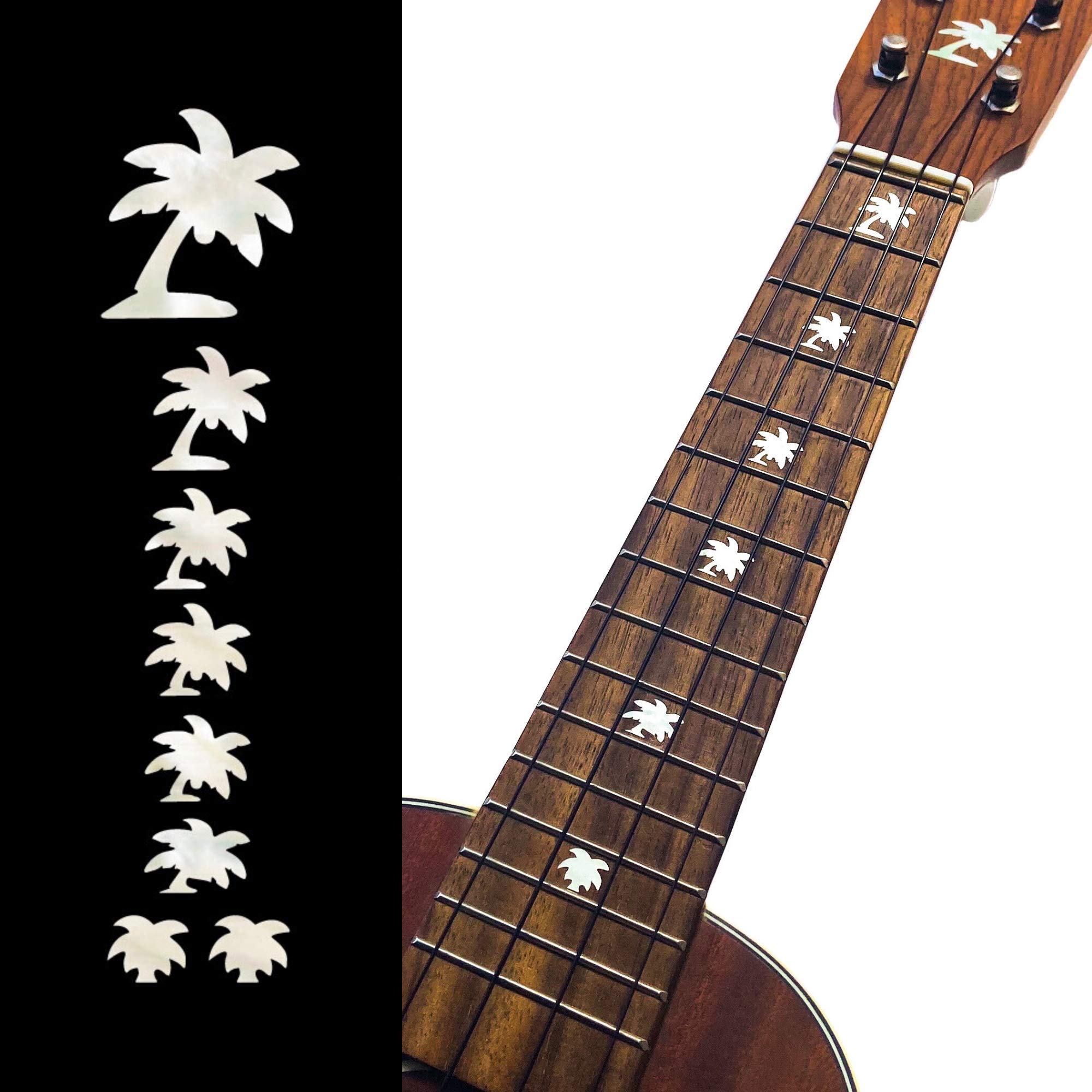 Inlay Sticker Fret Markers for Ukuleles - Palm Trees