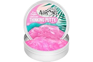 Crazy Aaron's Liquid Glass® Rose Lagoon Thinking Putty® - 4" Tin Thinking Putty - Non-Toxic Sensory Play Putty - Never Dries 