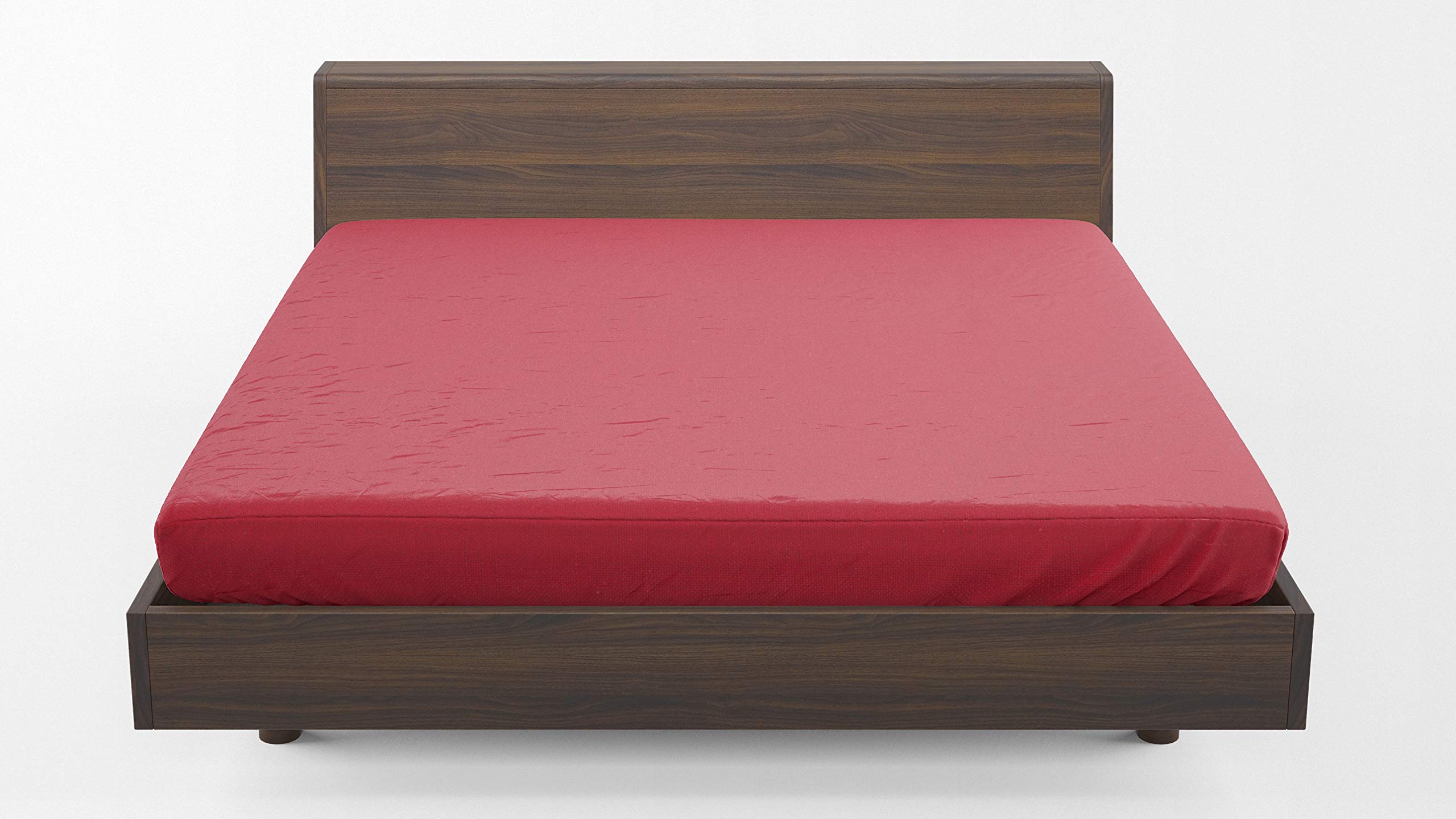 Cotton & Color Bed Sheet Angolo1/2 red