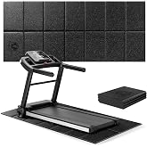 HAPBEAR Treadmill Mat, 55"x24"/68"x24"/79"x35.5" Non-Slip Foldable Exercise Equipment Mat for Walking Pad, Weight Bench, Noise Reducing Shock Absorbing Floor Protector for Home Gym, Carpet &amp; Hardwood Floors