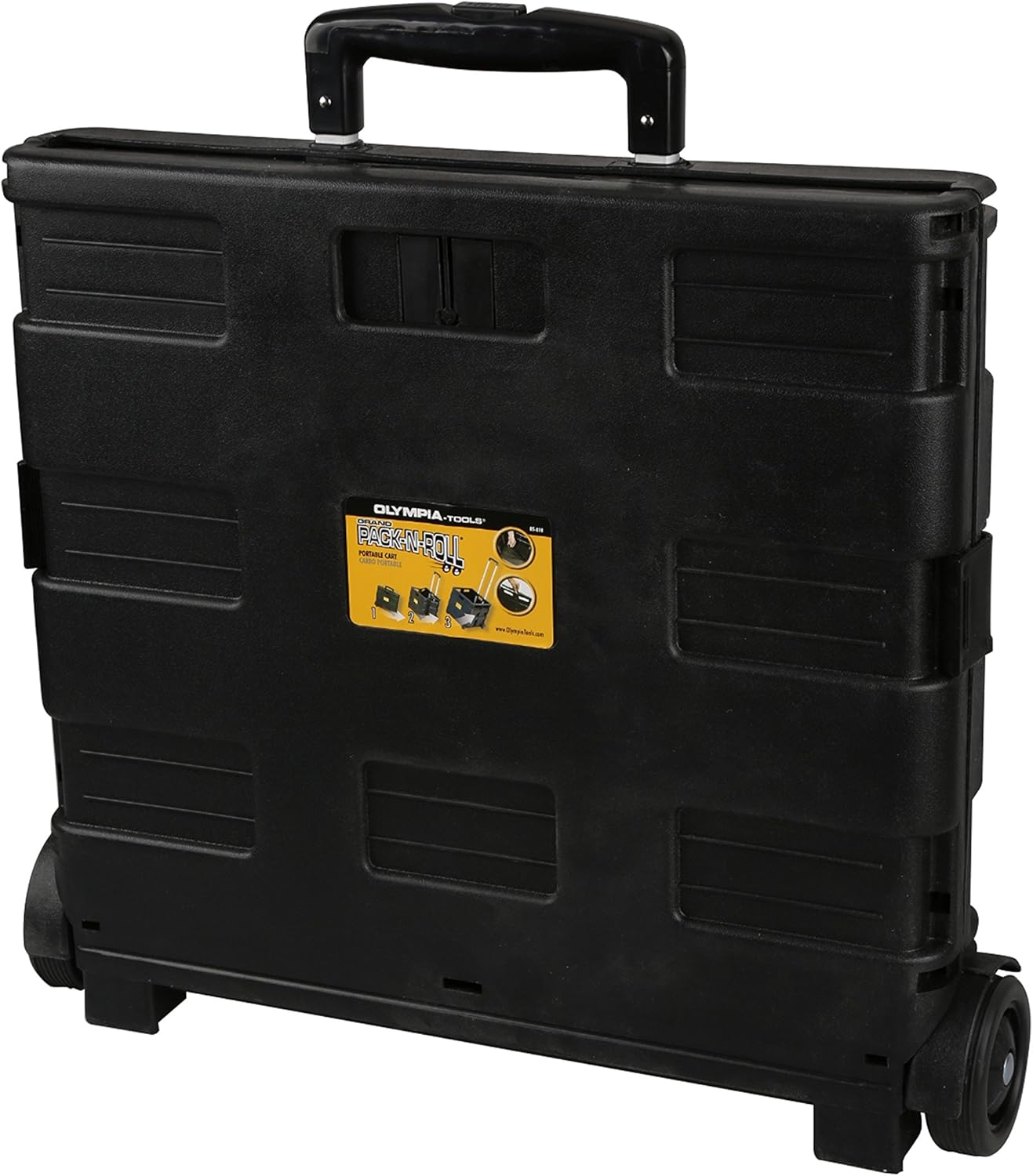 Olympia Tools 85-010 Grand Pack-N-Roll Portable Tools Carrier with Telescopic Handle, 80 Lb. Load Capacity, Black - Wheeled Cart - 