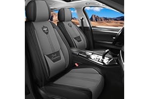 LINGVIDO Car Seat Covers – Premium Nappa Leather Full Set for Front & Rear Seats, Durable, Comfortable, Easy to Install, Fits Most Cars, Sedans, SUVs – Ideal for Commuters, Families & Road Trips
