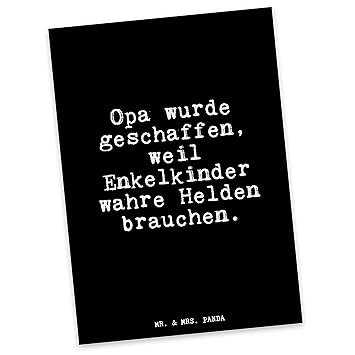Mr Mrs Panda Postkarte Mit Spruch Opa Wurde Geschaffen Weil