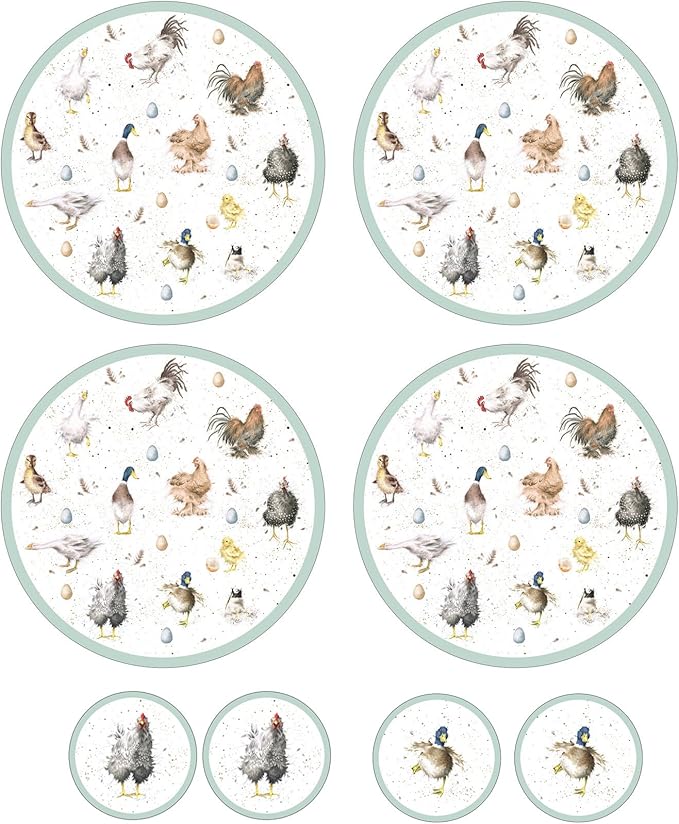 Pimpernel Wrendale Designs Set of 4 Round Placemats & Coasters Amazon