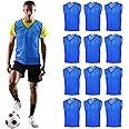 GSi Sports Pinnies - Pack of 12 - Free Size for Youth/Adult - 5 Color Options - Soccer, Basketball Practice Vest