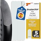 Palbea Transparent Padel Racket Protector - Pack of 1/2/3/5. Frame Tape. | Edge Protector Durable &amp; Easy to Replace. Padel Accesories Dimensions 3.5x37cm/1.38x14.57in.