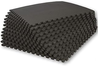 bonsport Pool Unterlegmatte Poolmatte 12 Stück - Bodenschutz Matte für den Pool/Planschbecken - Bodenfolie Bodenmatte Poolunterlage Bodenschutz schwarz