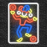 WQLLWFC Merry Christmas Neon Sign for Wall Decor Dimmable Holiday Light Up Signs,Xmas Decorations for Living Room,Bar,Bedroom,Decor Indoor Party Holiday Night Bedroom Gifts (Joker card)