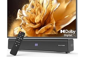 GEOYEAO TV Sound Bar, Bluetooth Soundbar with Dolby Digital Surround Audio System for Smart TV, HDMI ARC/Opt/Aux Home Theater Speaker for Game/PC/Projector