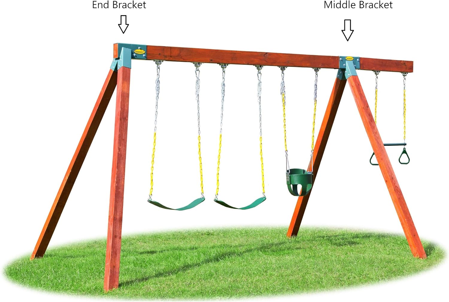 Eastern Jungle Gym Easy 1-2-3 90° A-Frame Swing Set Bracket Heavy Duty for Ez, Simple Install - DIY Swing Set Parts: Toys & Games
